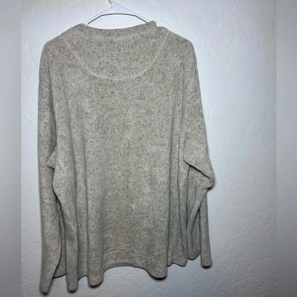 RARE Vintage LL Bean Sherpa Fleece Pullover Sweater Mens XL Tall 0 Bkw2 Marled - Picture 4 of 8